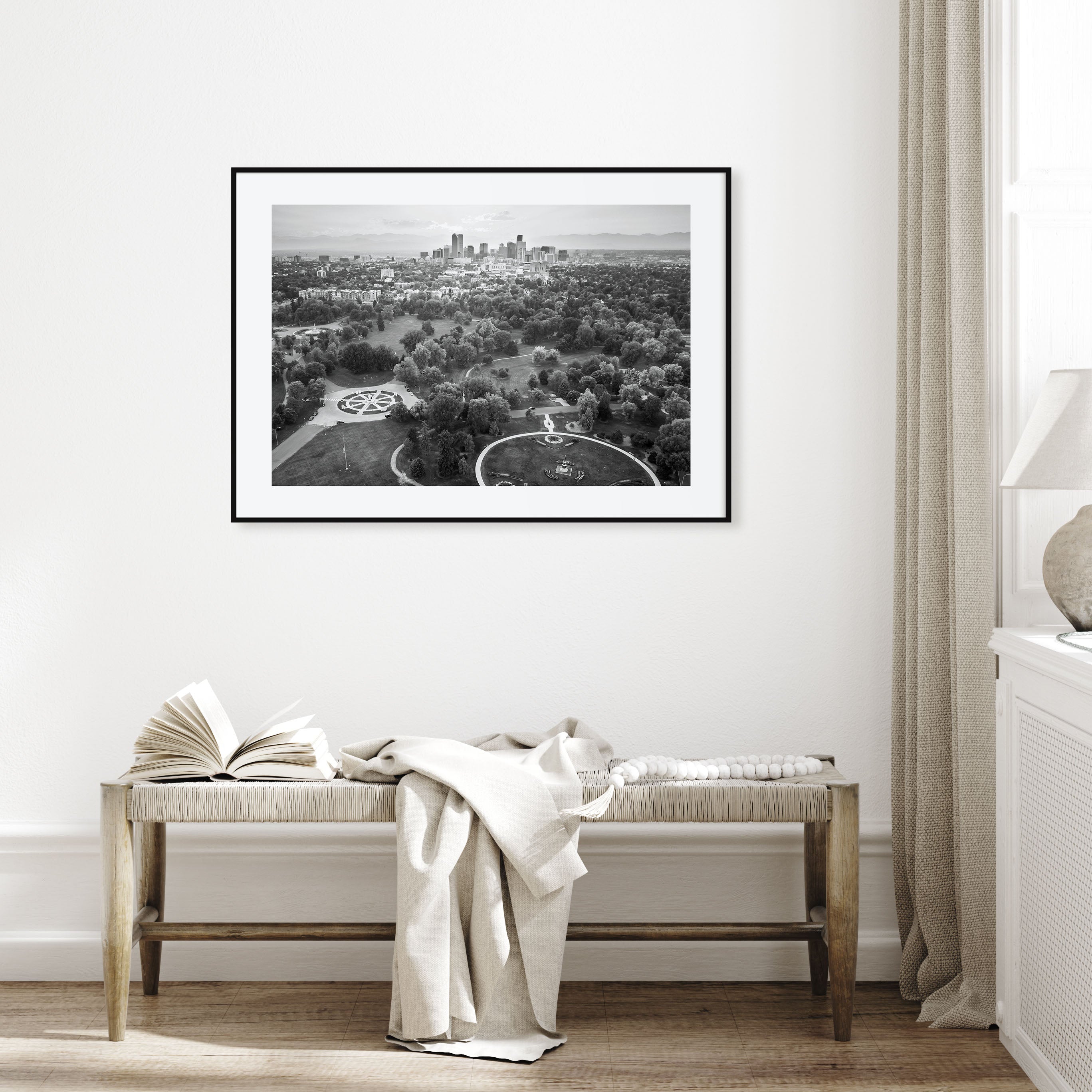 Denver Landscape B&W Poster