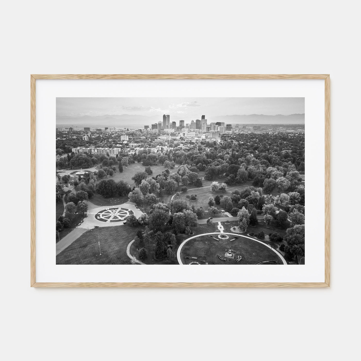 Denver Landscape B&W Poster