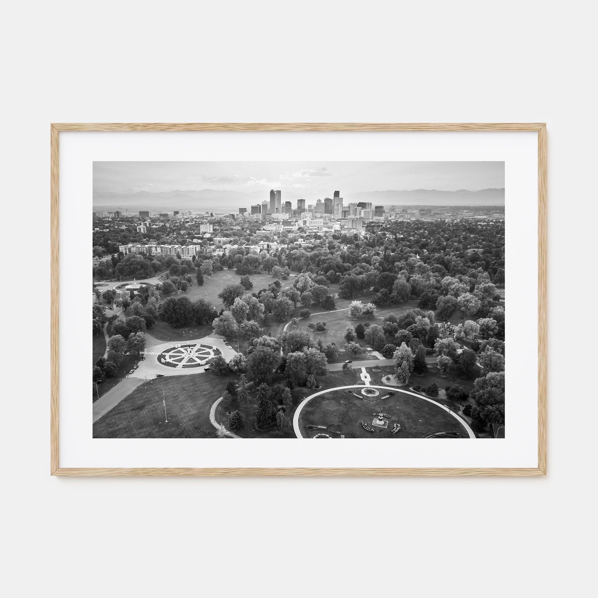 Denver Landscape B&W Poster