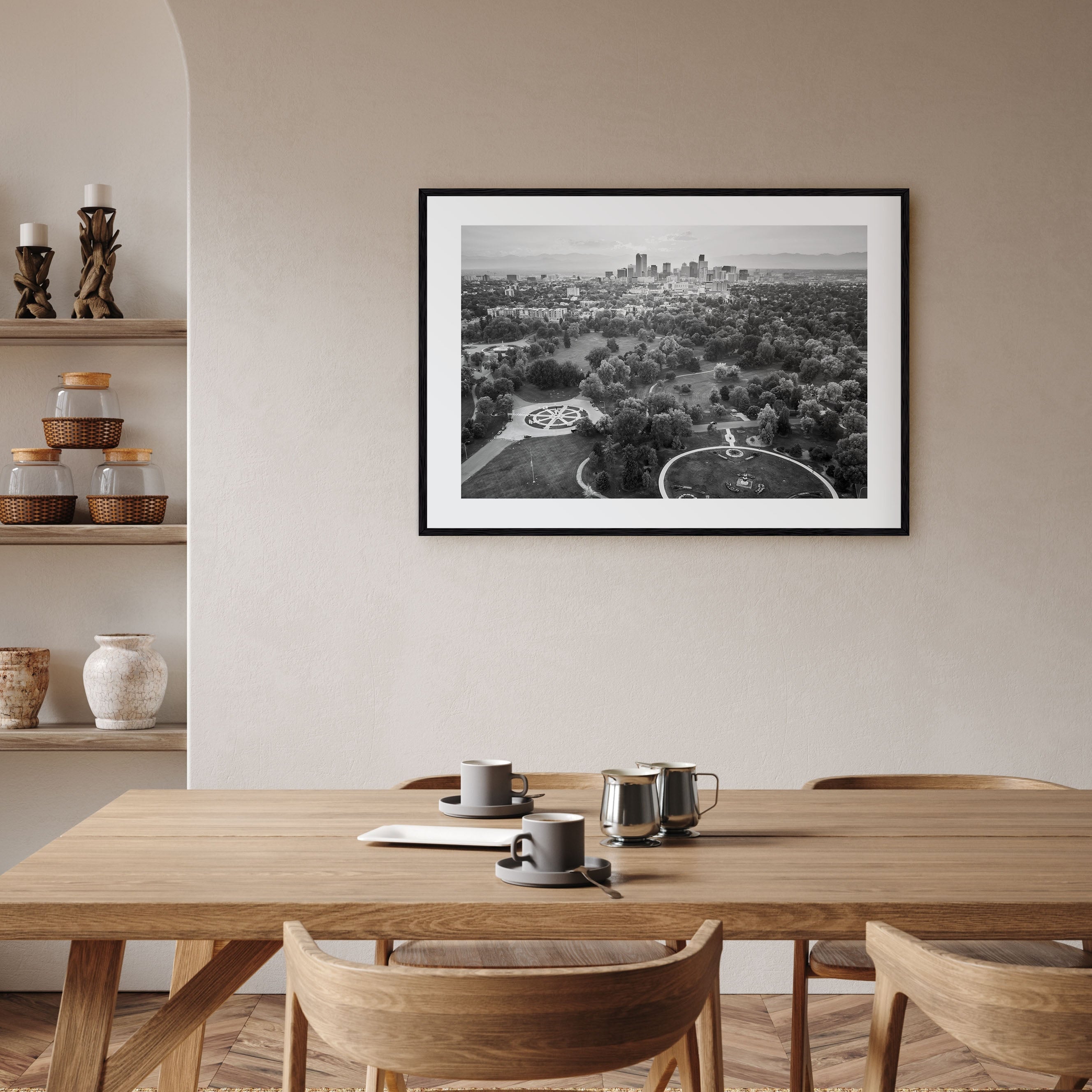 Denver Landscape B&W Poster