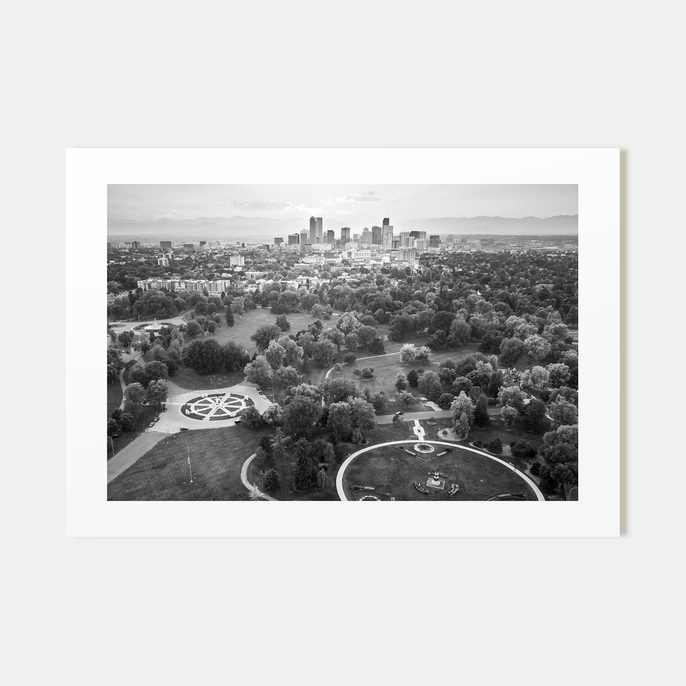 Denver Landscape B&W Poster