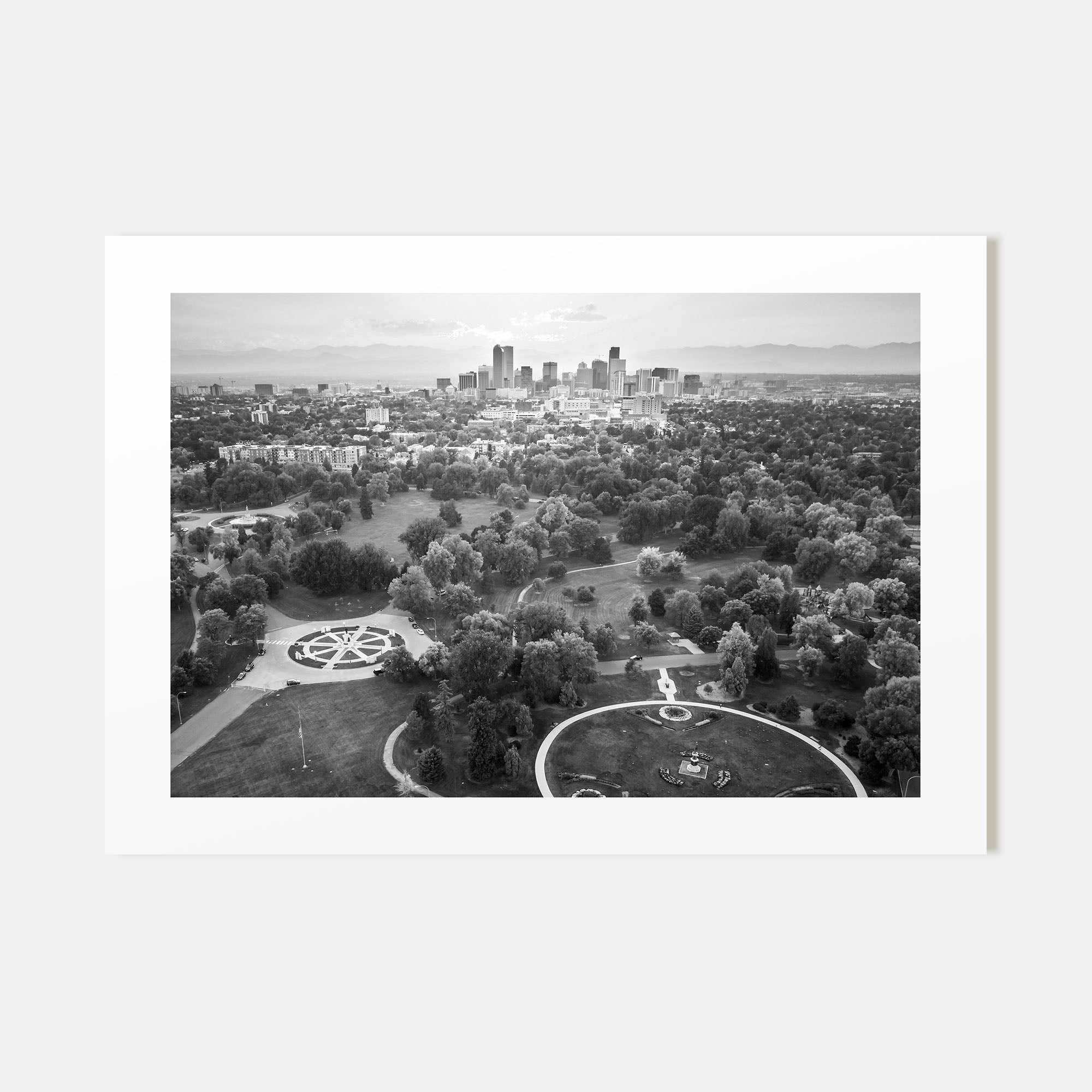 Denver Landscape B&W Poster