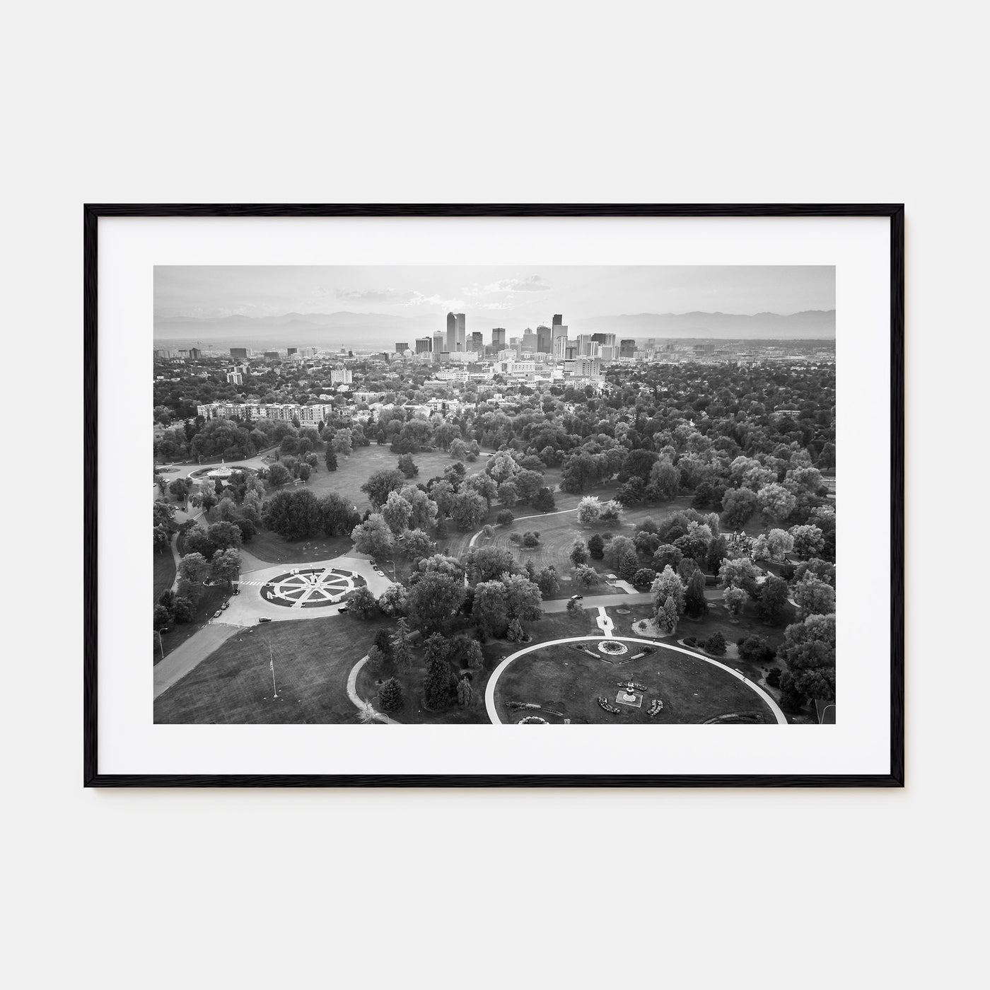 Denver Landscape B&W Poster