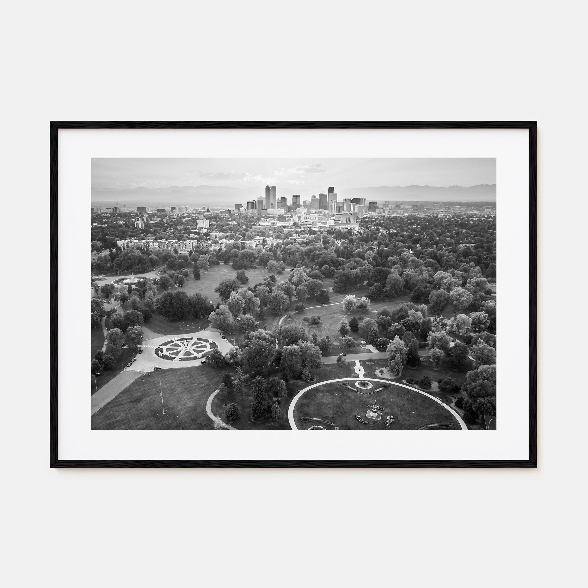 Denver Landscape B&W Poster