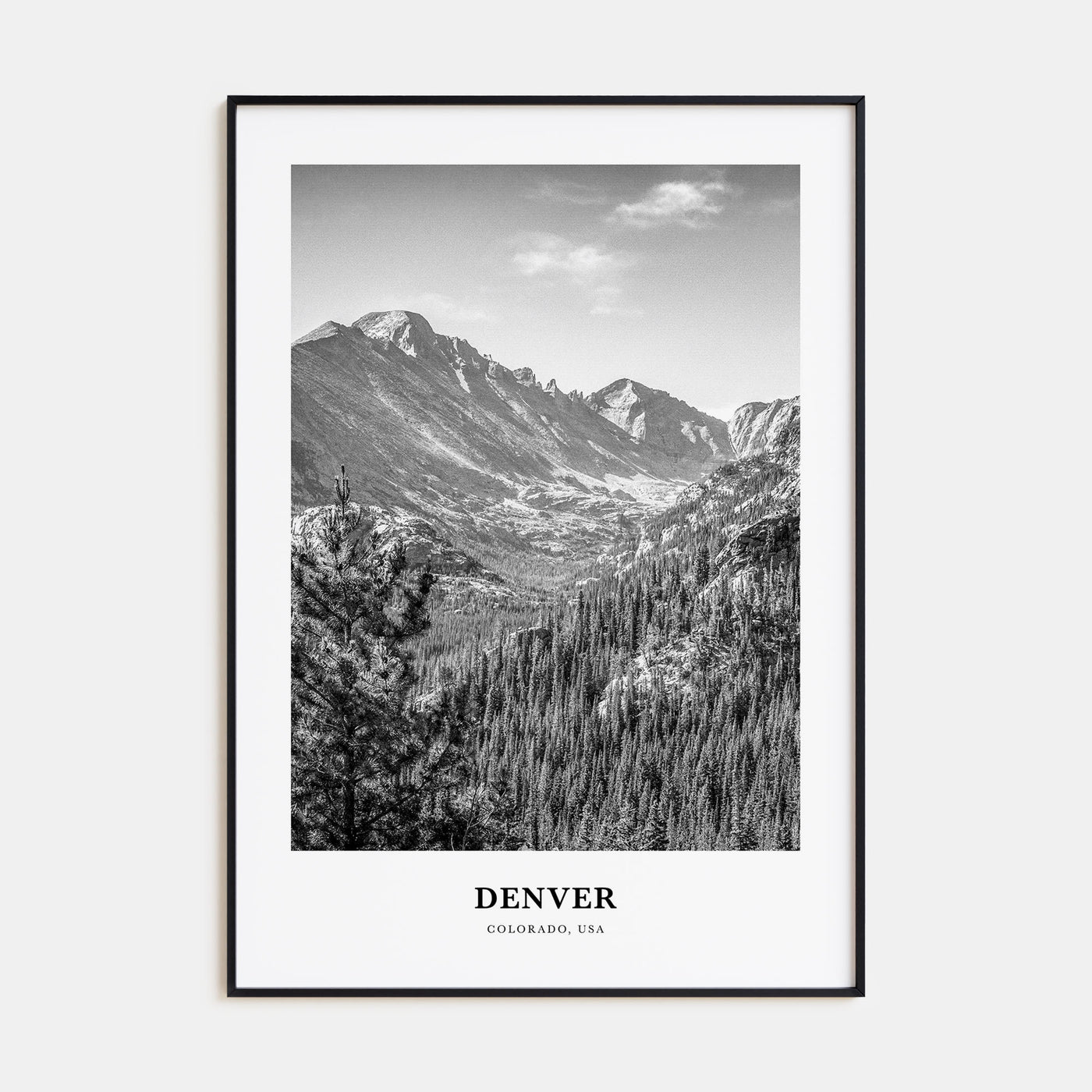 Denver Portrait B&W No 2 Poster