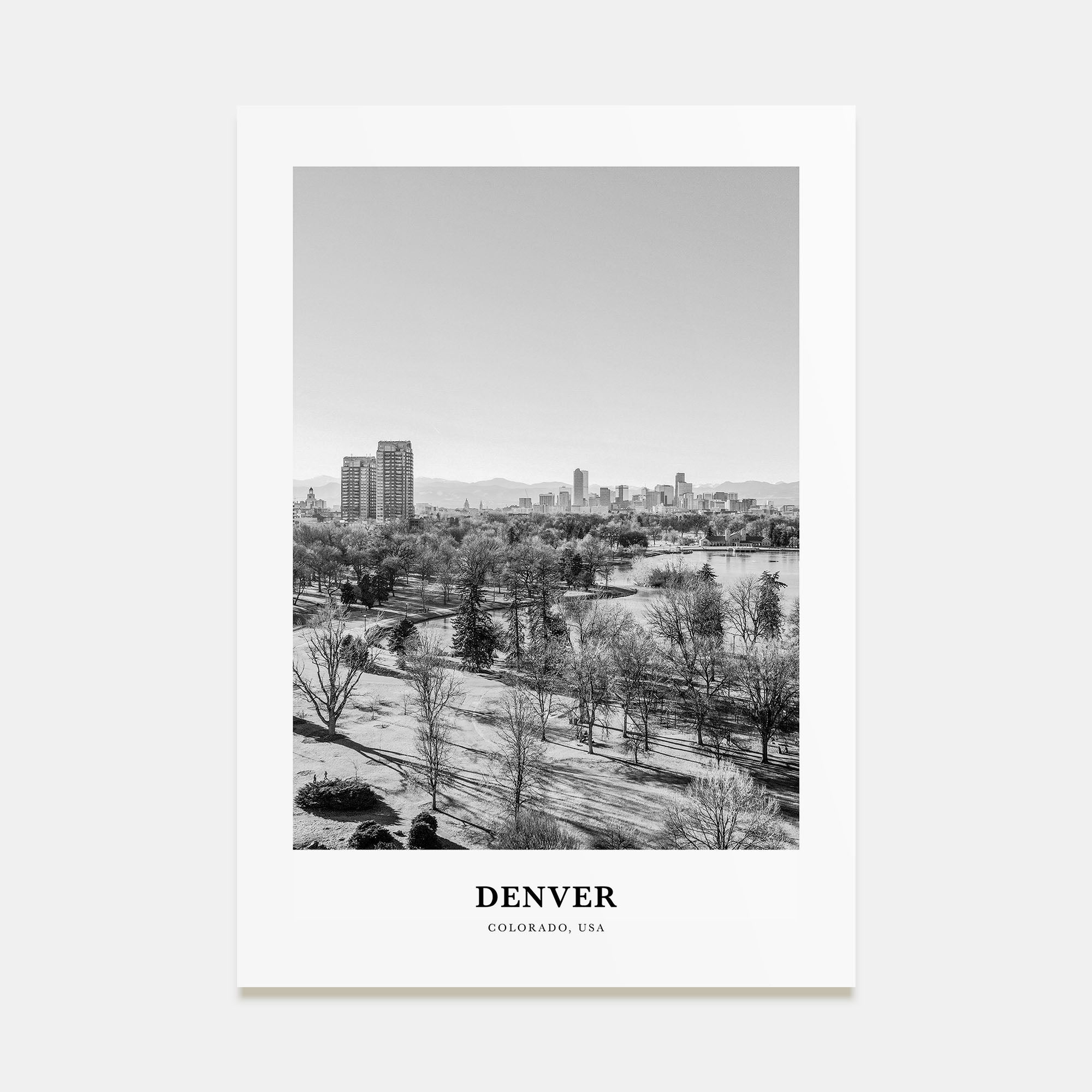 Denver Portrait B&W No 3 Poster