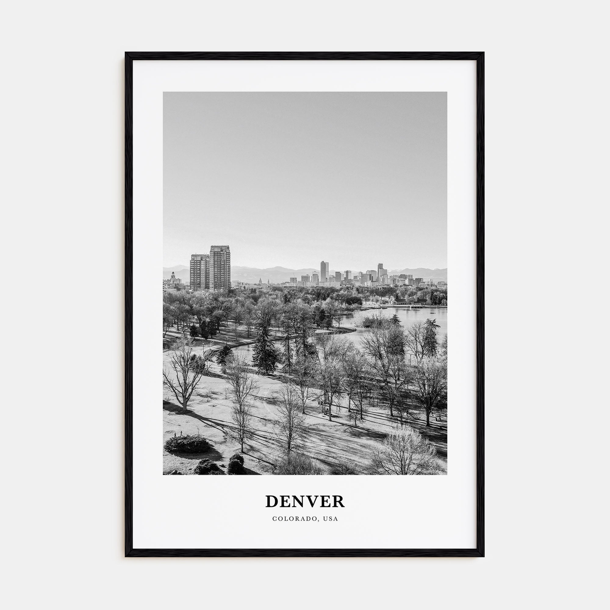 Denver Portrait B&W No 3 Poster