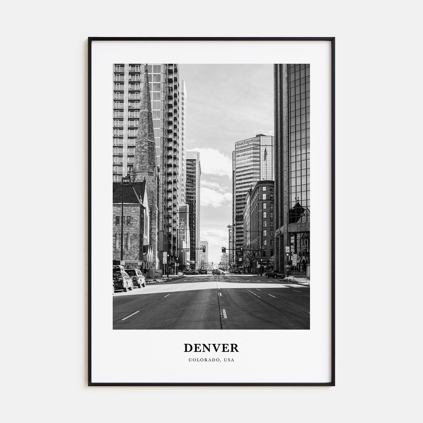 Denver Portrait B&W No 4 Poster