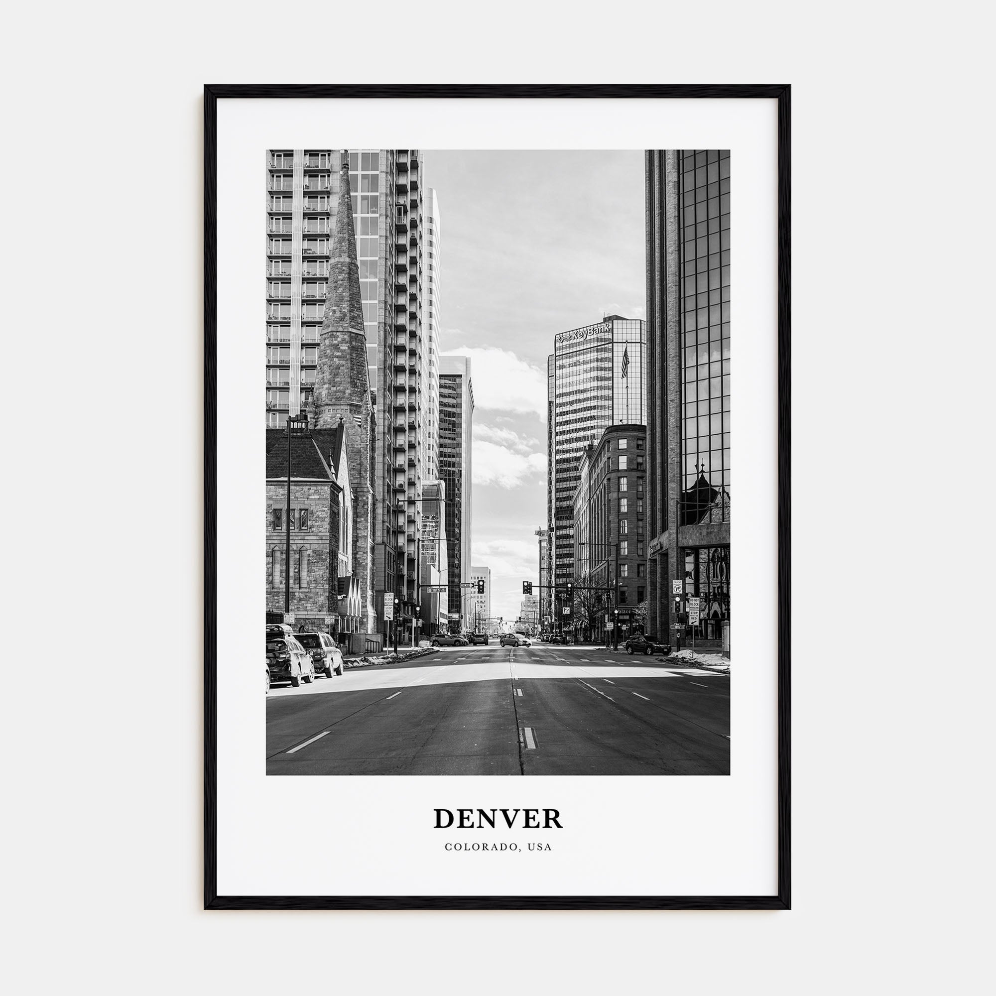 Denver Portrait B&W No 4 Poster