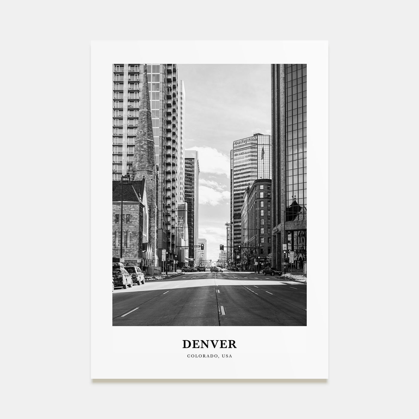 Denver Portrait B&W No 4 Poster