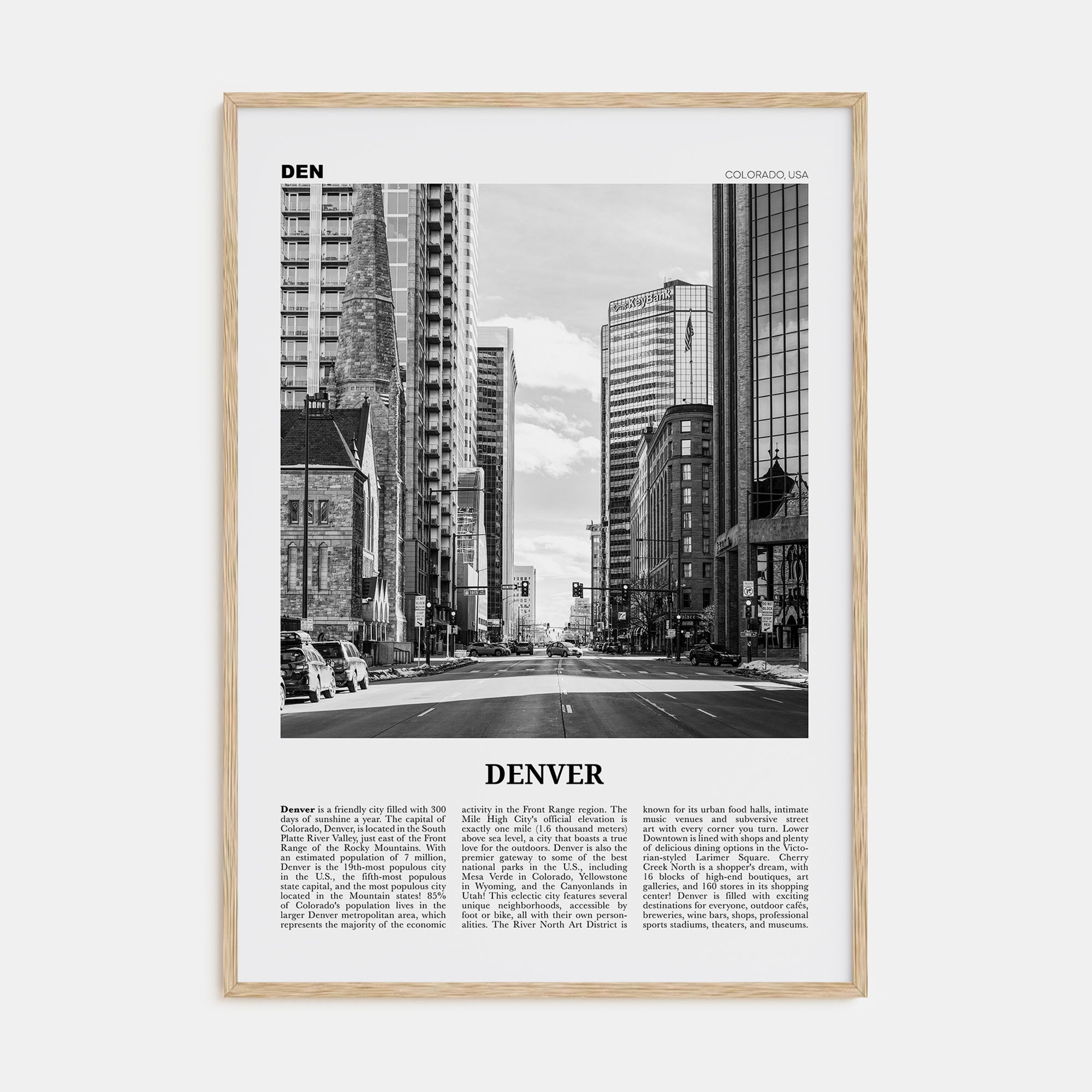 Denver Travel B&W No 4 Poster