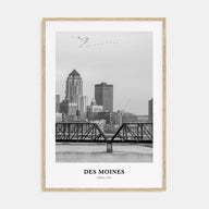 Des Moines Portrait B&W No 1 Poster