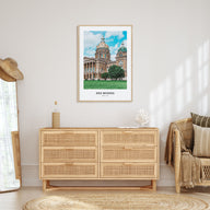Des Moines Portrait Color No 1 Poster