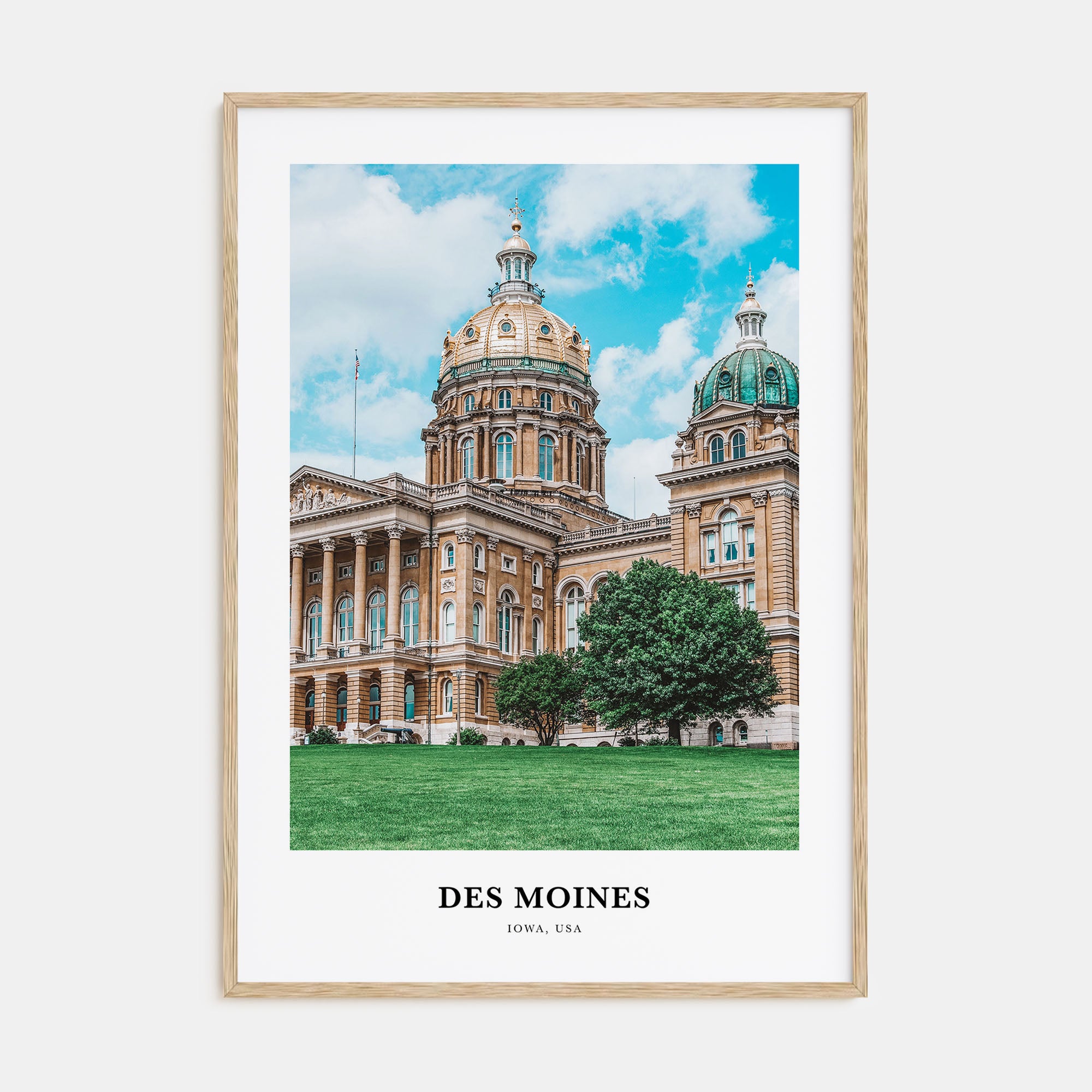 Des Moines Portrait Color No 1 Poster