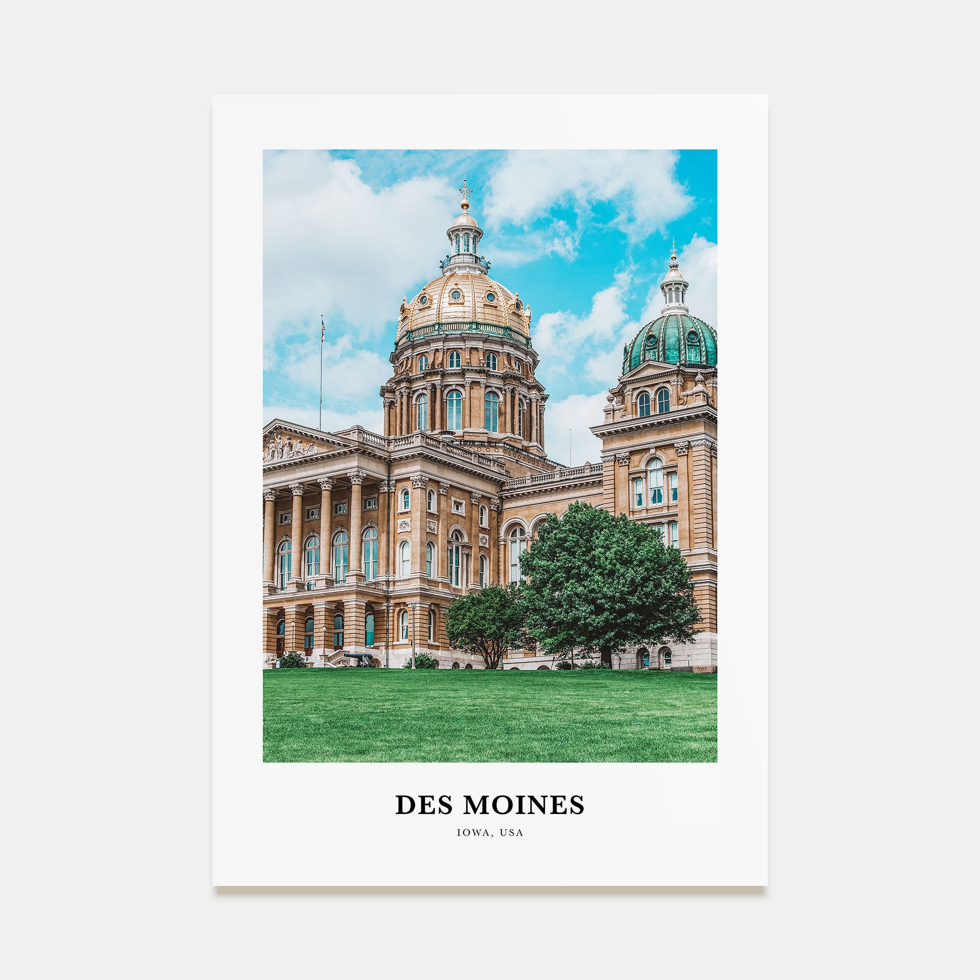 Des Moines Portrait Color No 1 Poster
