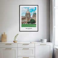 Des Moines Portrait Color No 1 Poster