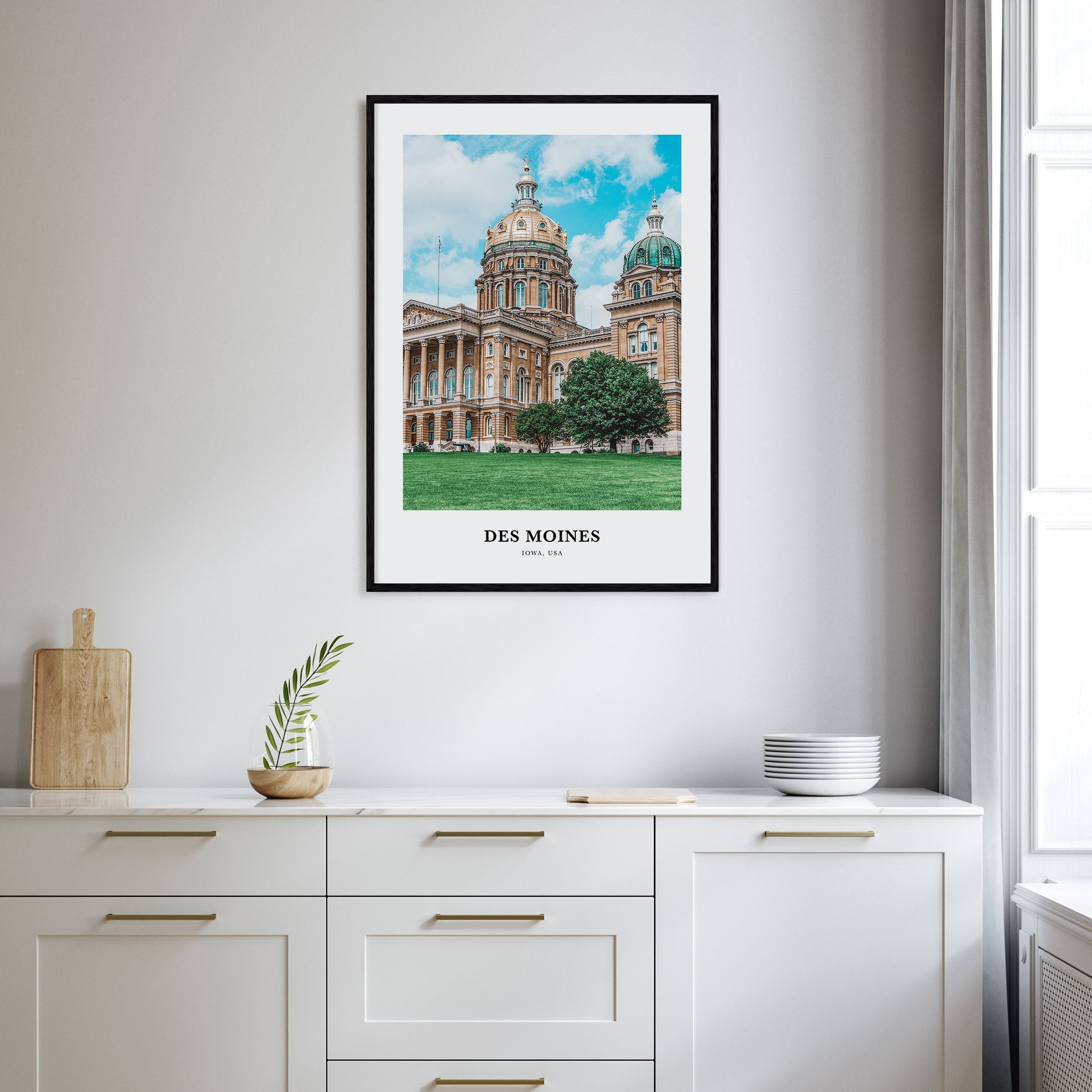 Des Moines Portrait Color No 1 Poster