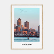 Des Moines Portrait Color No 2 Poster