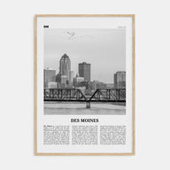 Des Moines Travel B&W No 1 Poster