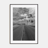Desert Road Photo B&W Poster