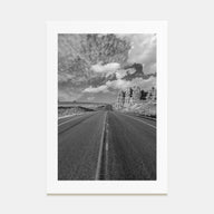 Desert Road Photo B&W Poster