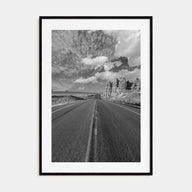 Desert Road Photo B&W Poster