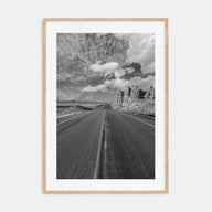 Desert Road Photo B&W Poster