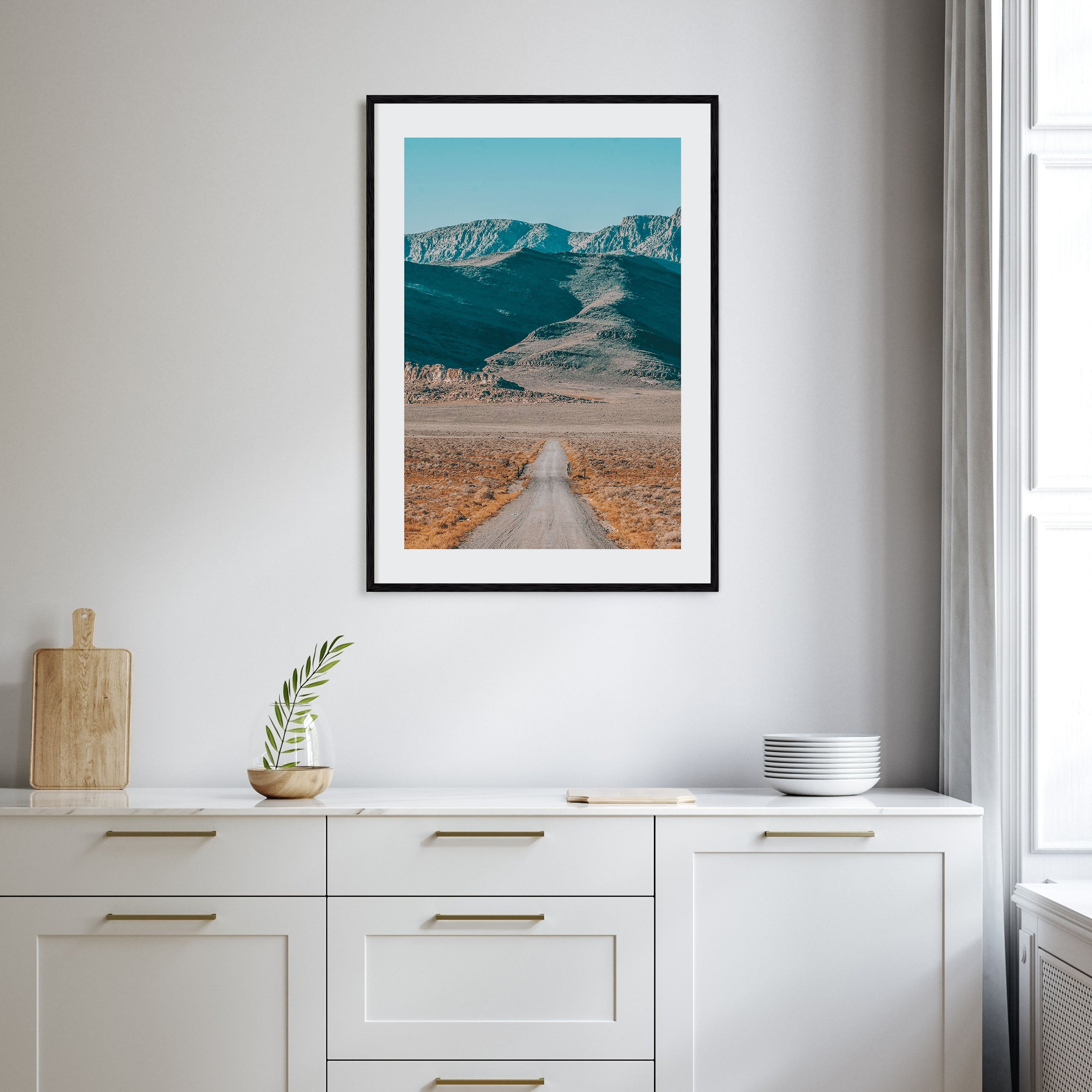 Desert Road Photo Color Poster