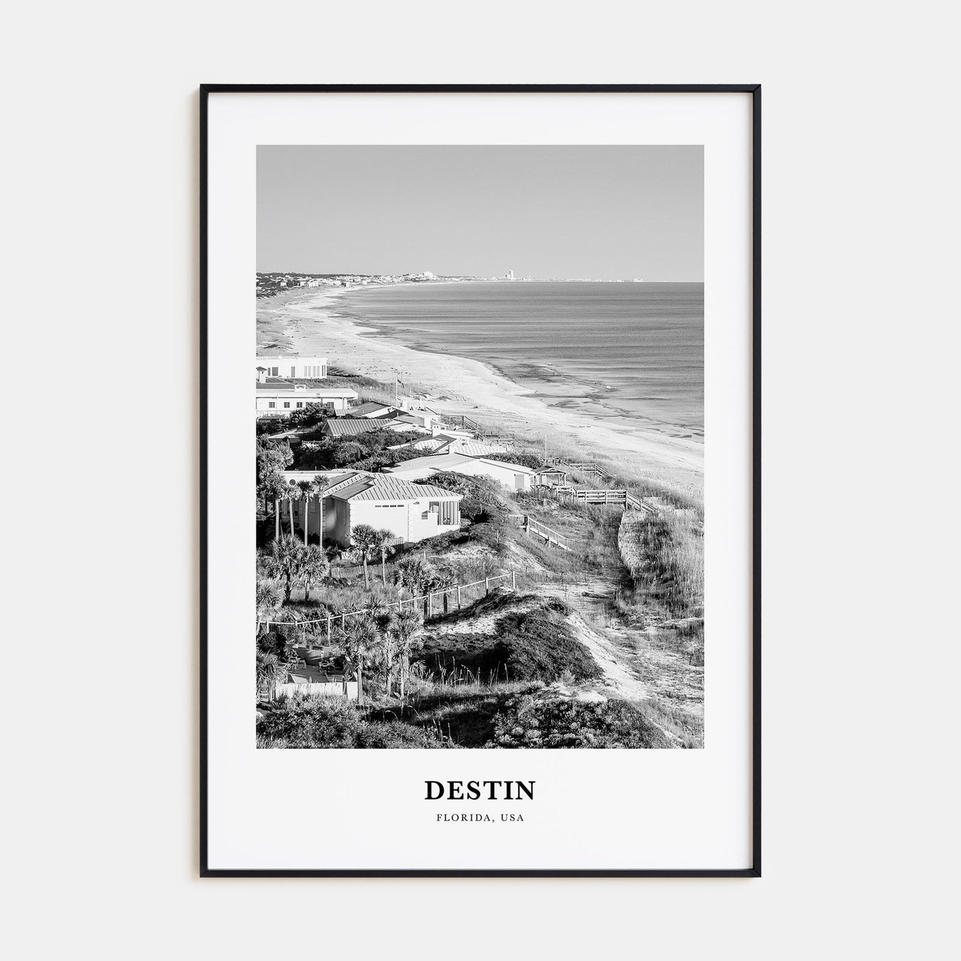 Destin Portrait B&W No 1 Poster