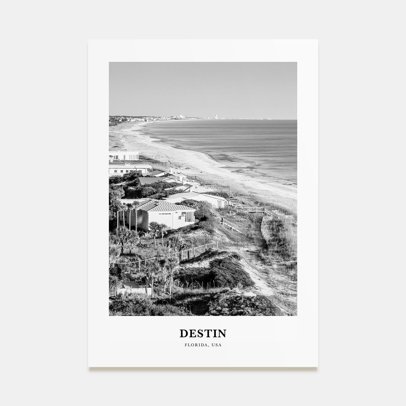 Destin Portrait B&W No 1 Poster