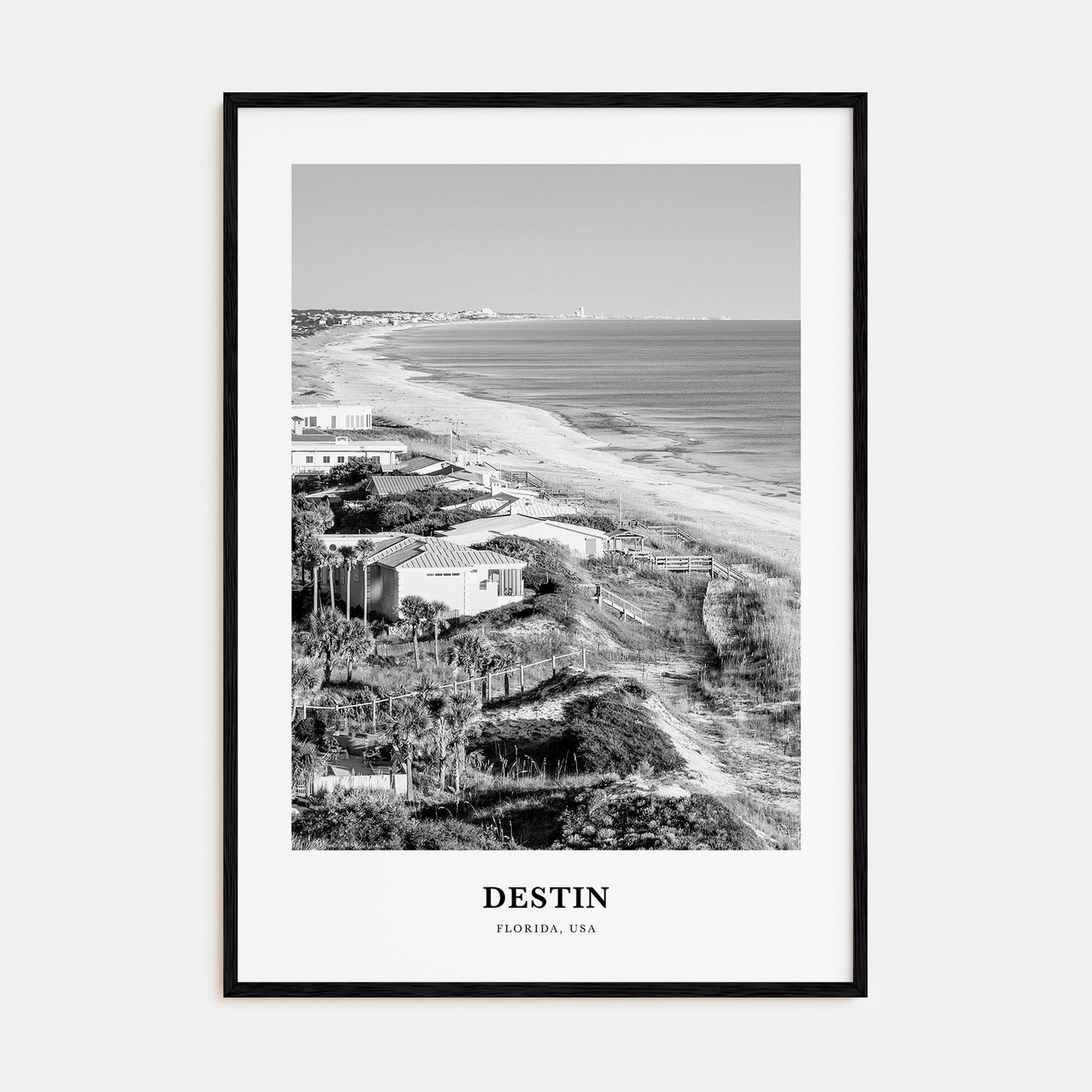 Destin Portrait B&W No 1 Poster