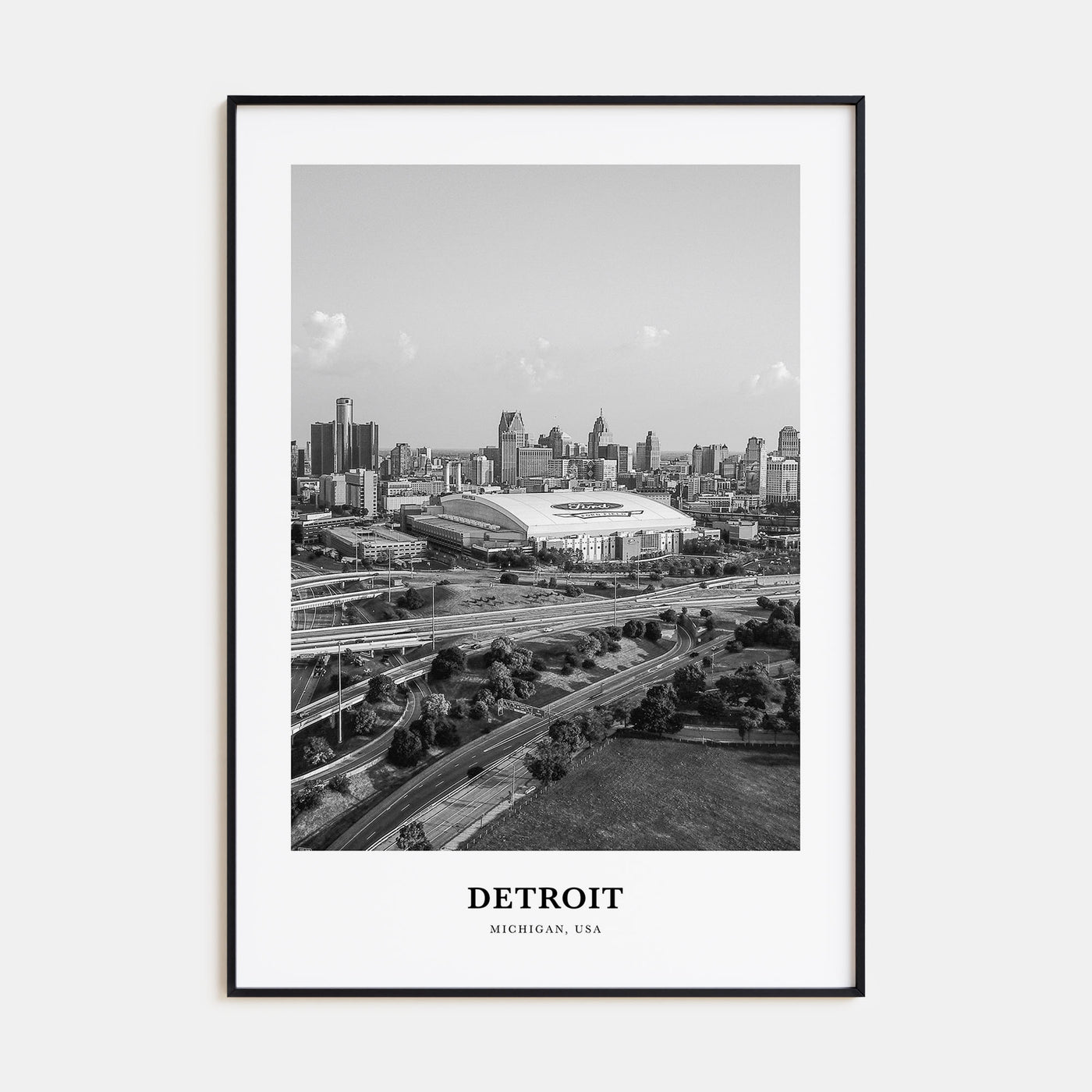 Detroit Portrait B&W No 2 Poster