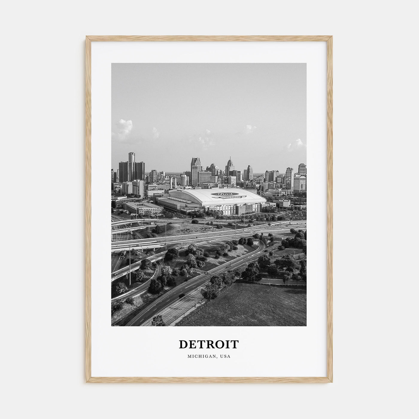 Detroit Portrait B&W No 2 Poster