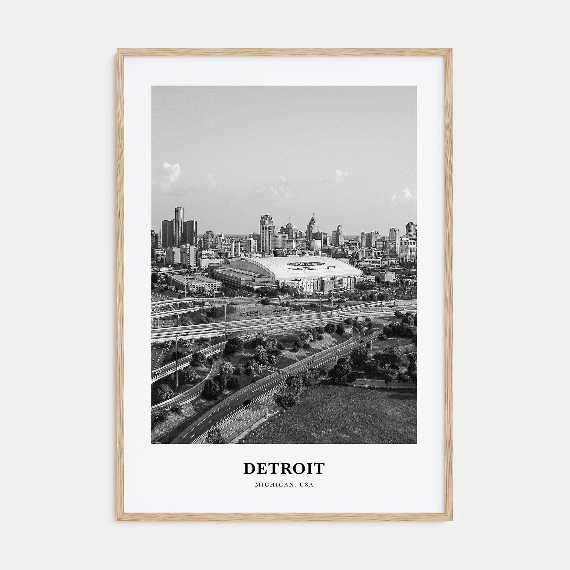 Detroit Portrait B&W No 2 Poster