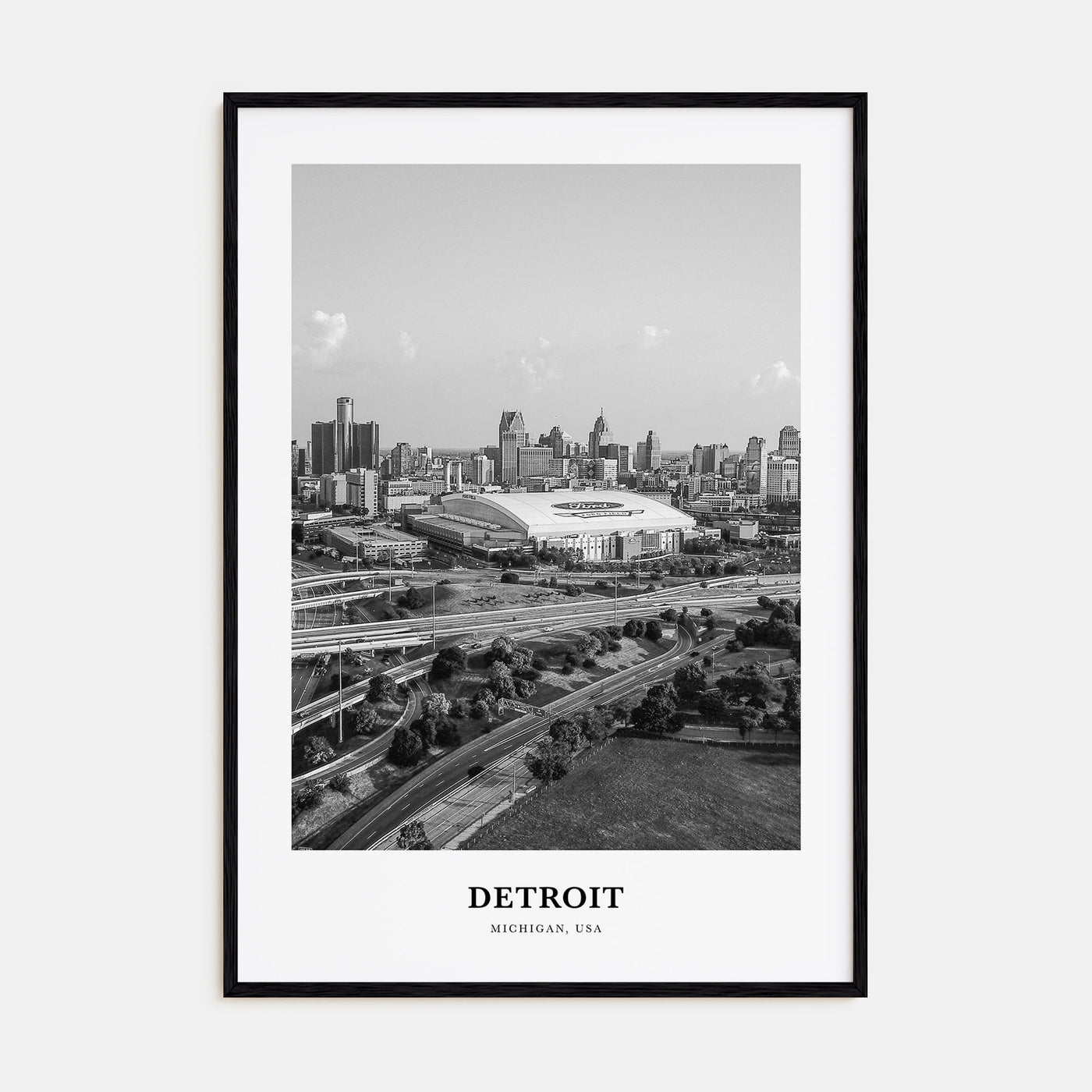 Detroit Portrait B&W No 2 Poster