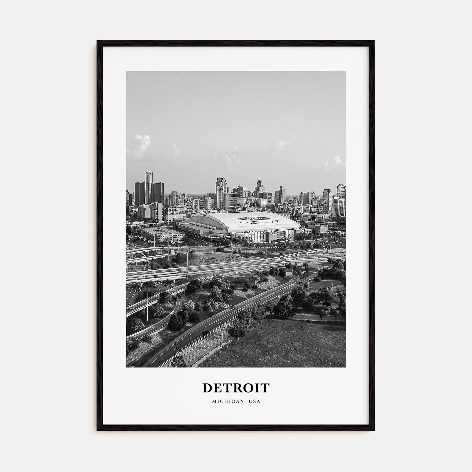 Detroit Portrait B&W No 2 Poster