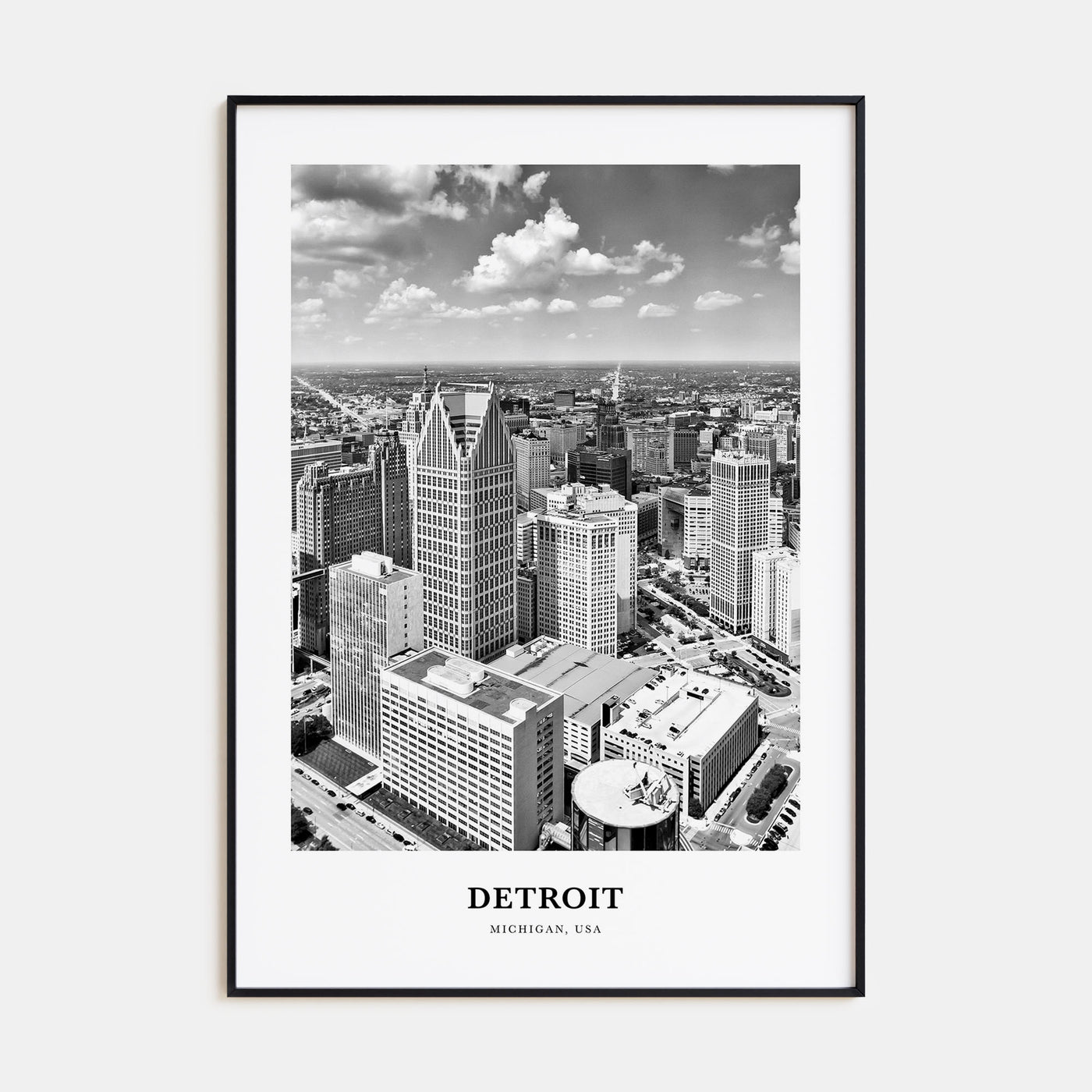 Detroit Portrait B&W No 3 Poster