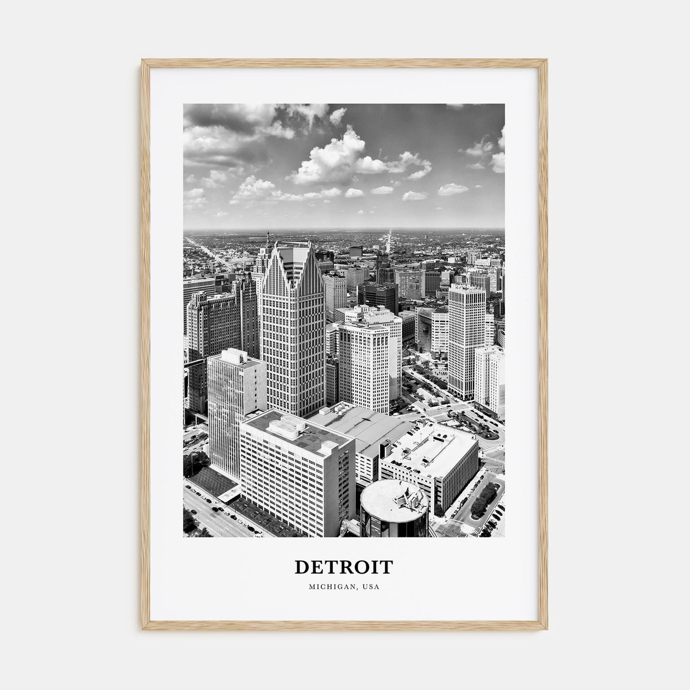 Detroit Portrait B&W No 3 Poster
