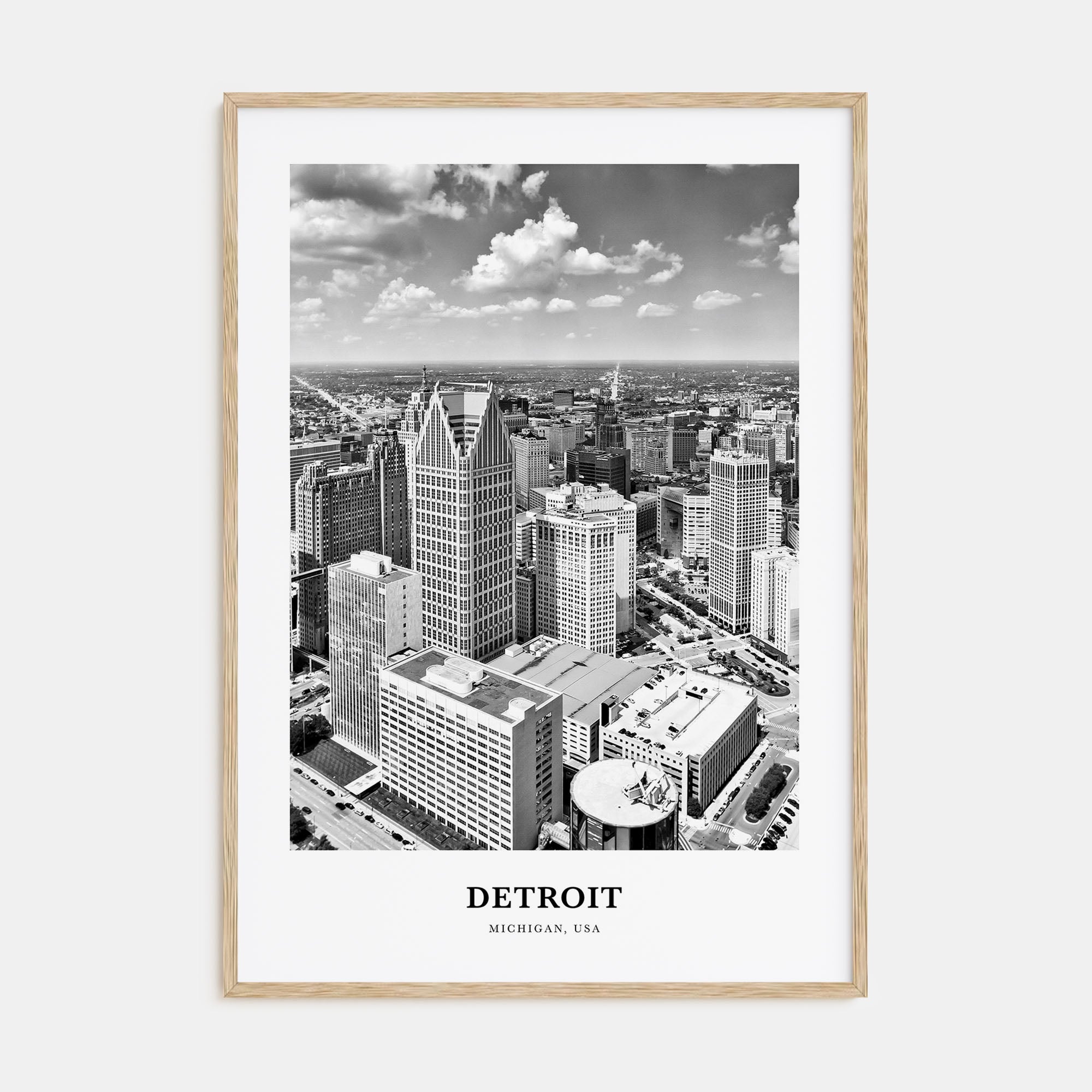 Detroit Portrait B&W No 3 Poster