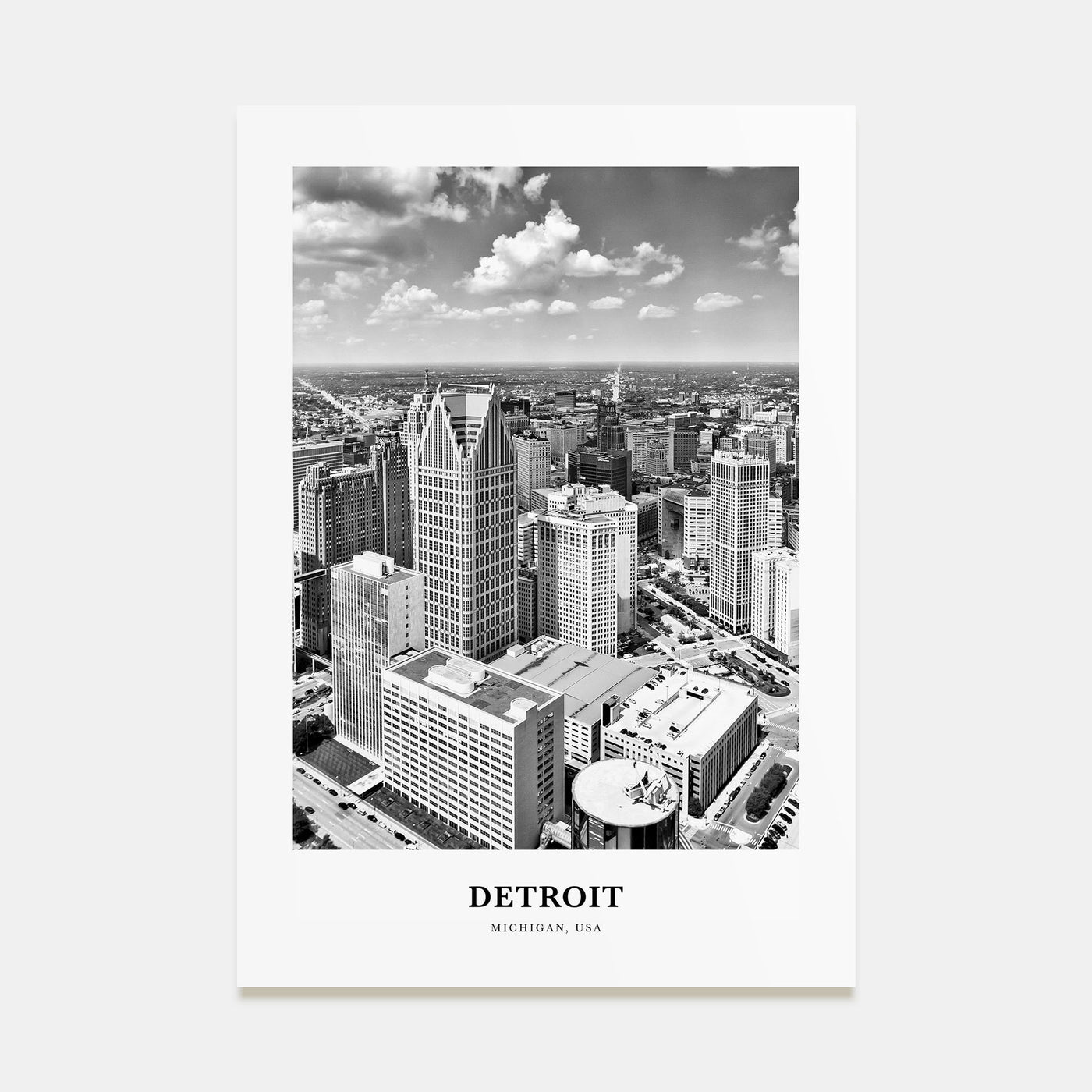 Detroit Portrait B&W No 3 Poster
