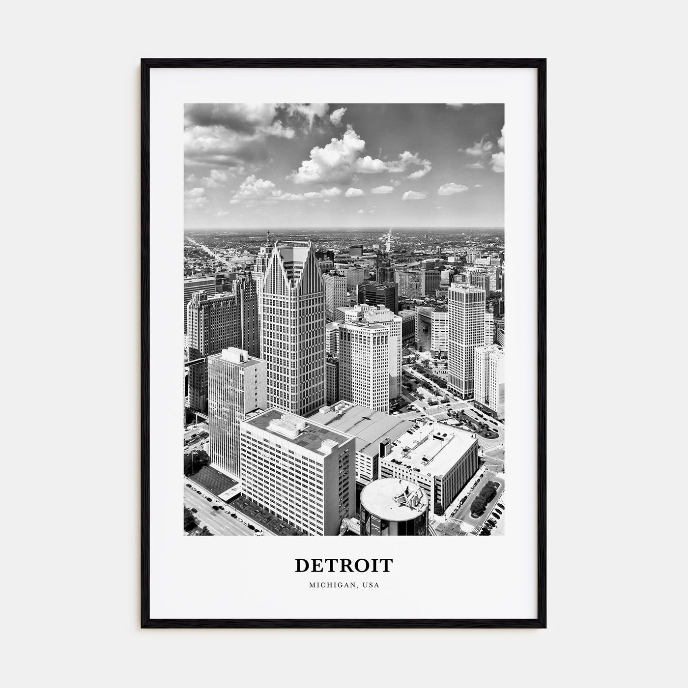 Detroit Portrait B&W No 3 Poster
