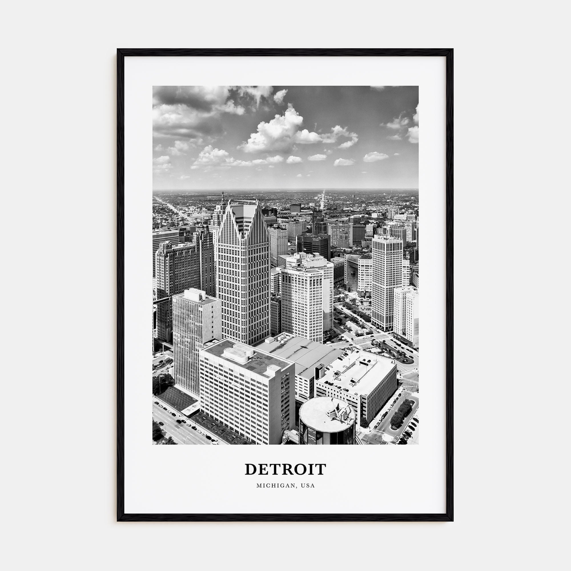 Detroit Portrait B&W No 3 Poster