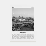Detroit Travel B&W No 2 Poster