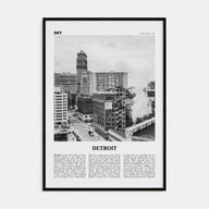 Detroit Travel B&W No 3 Poster