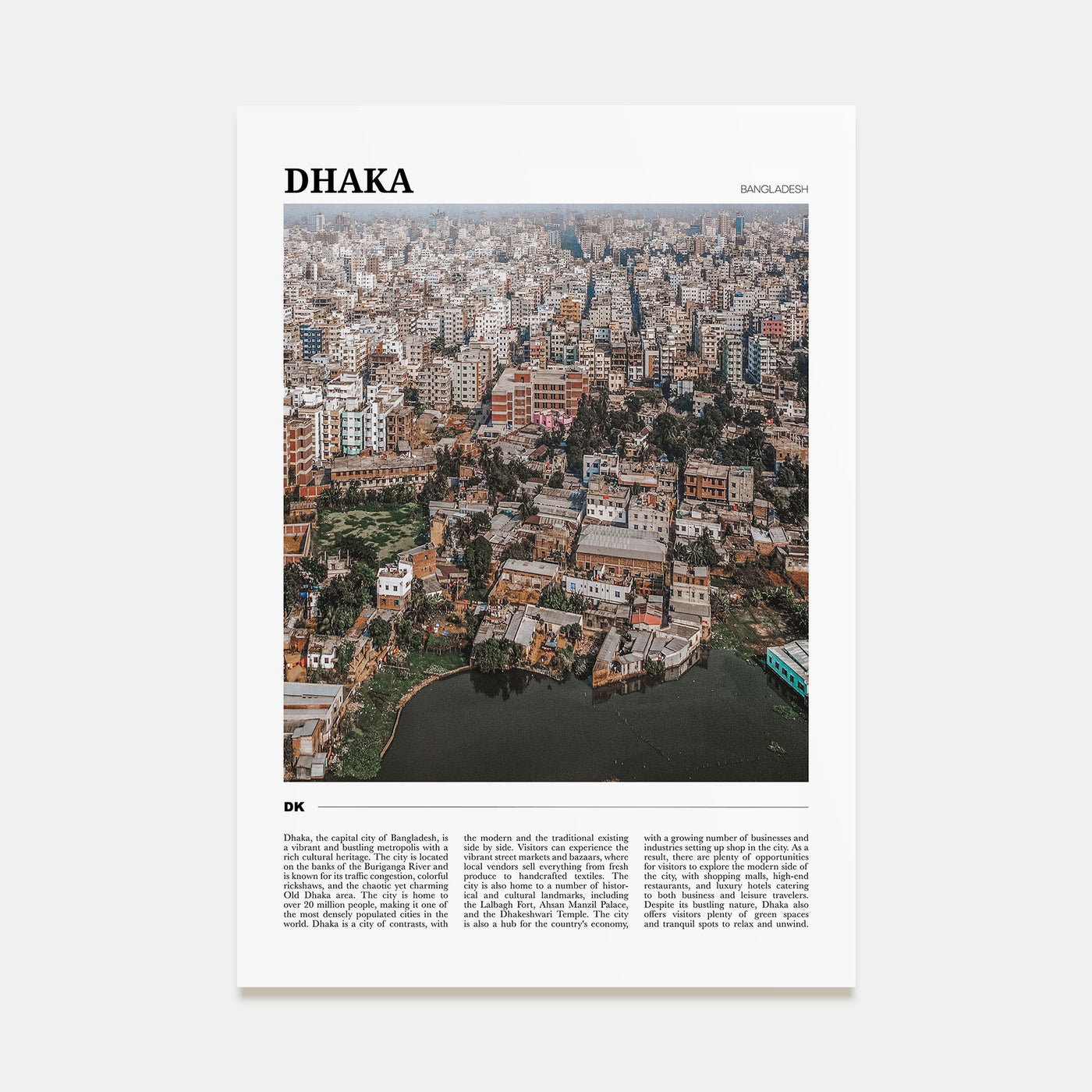 Dhaka Travel Color Poster