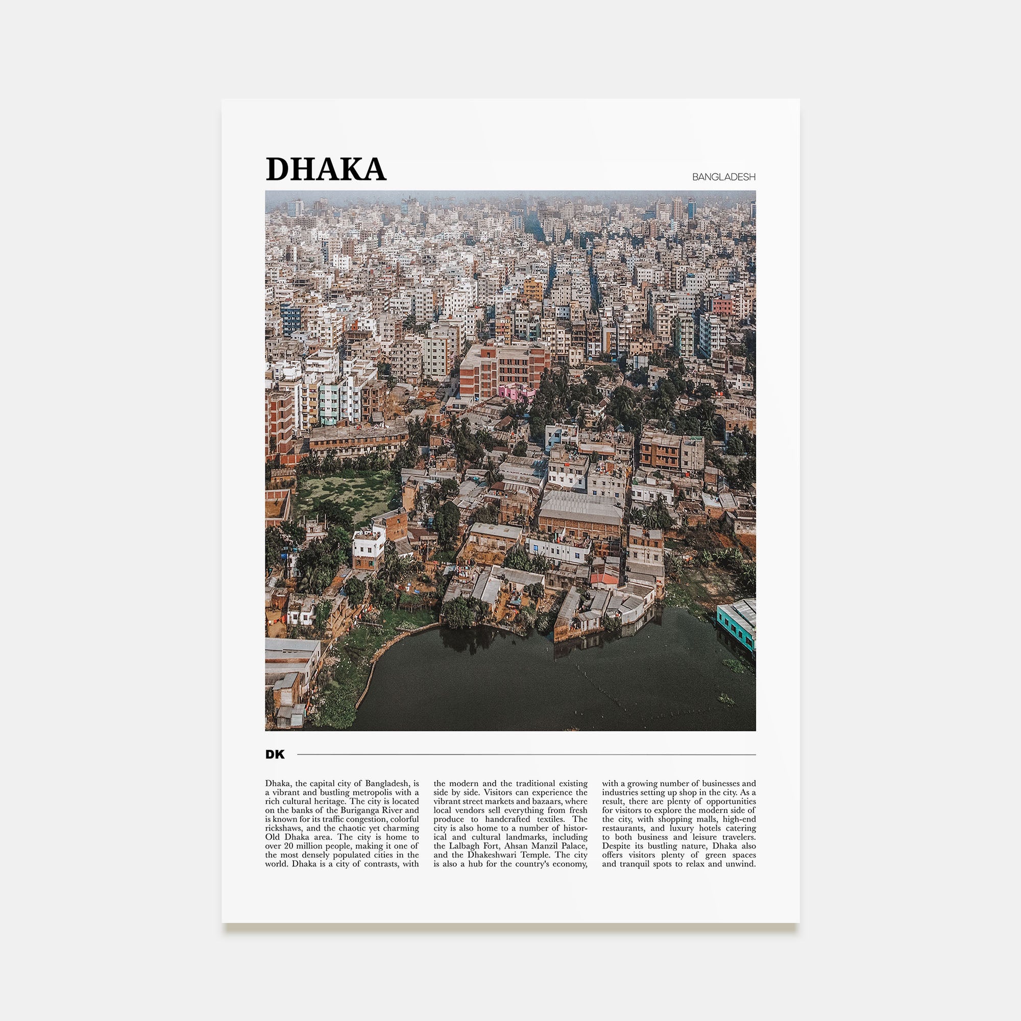 Dhaka Travel Color Poster