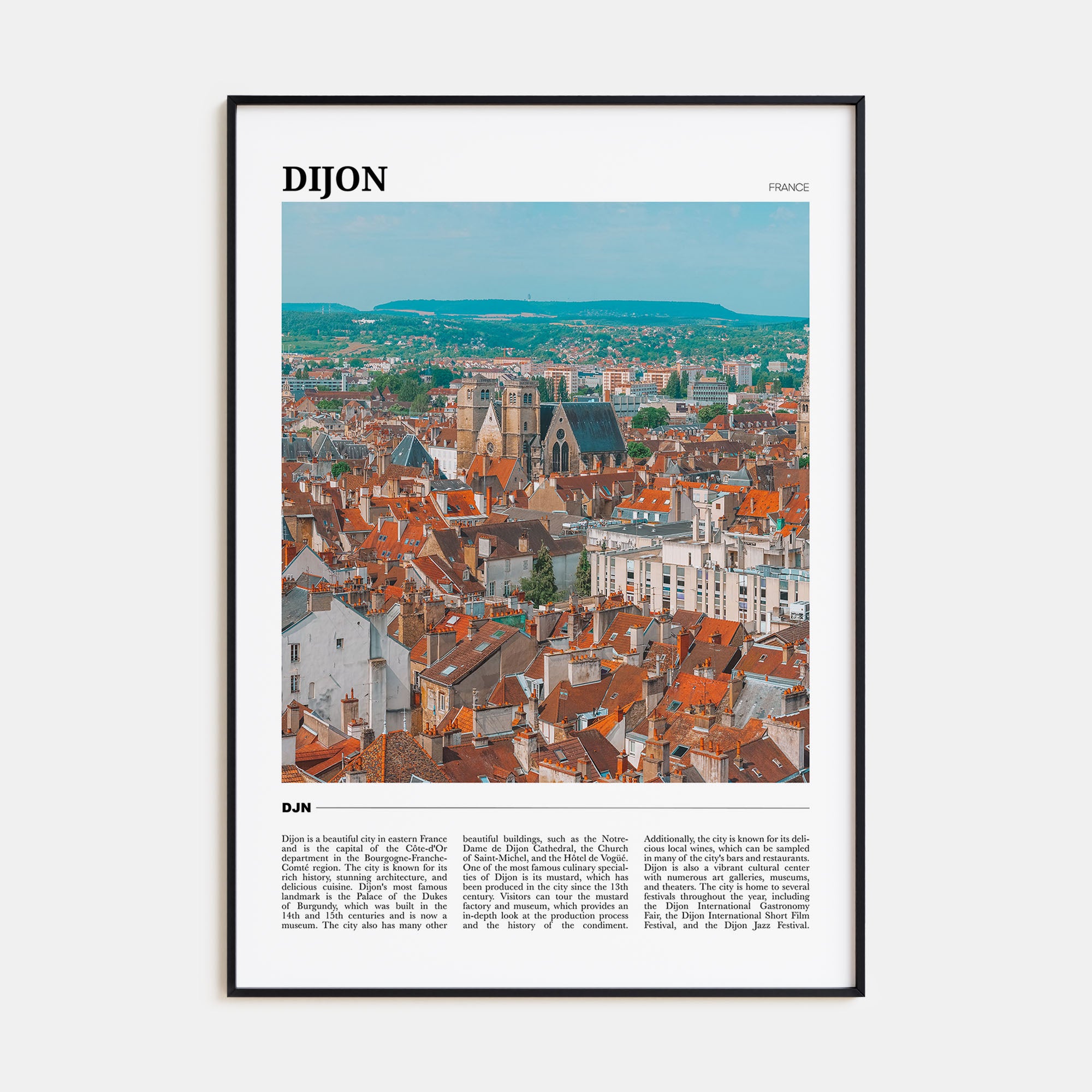 Dijon Travel Color Poster
