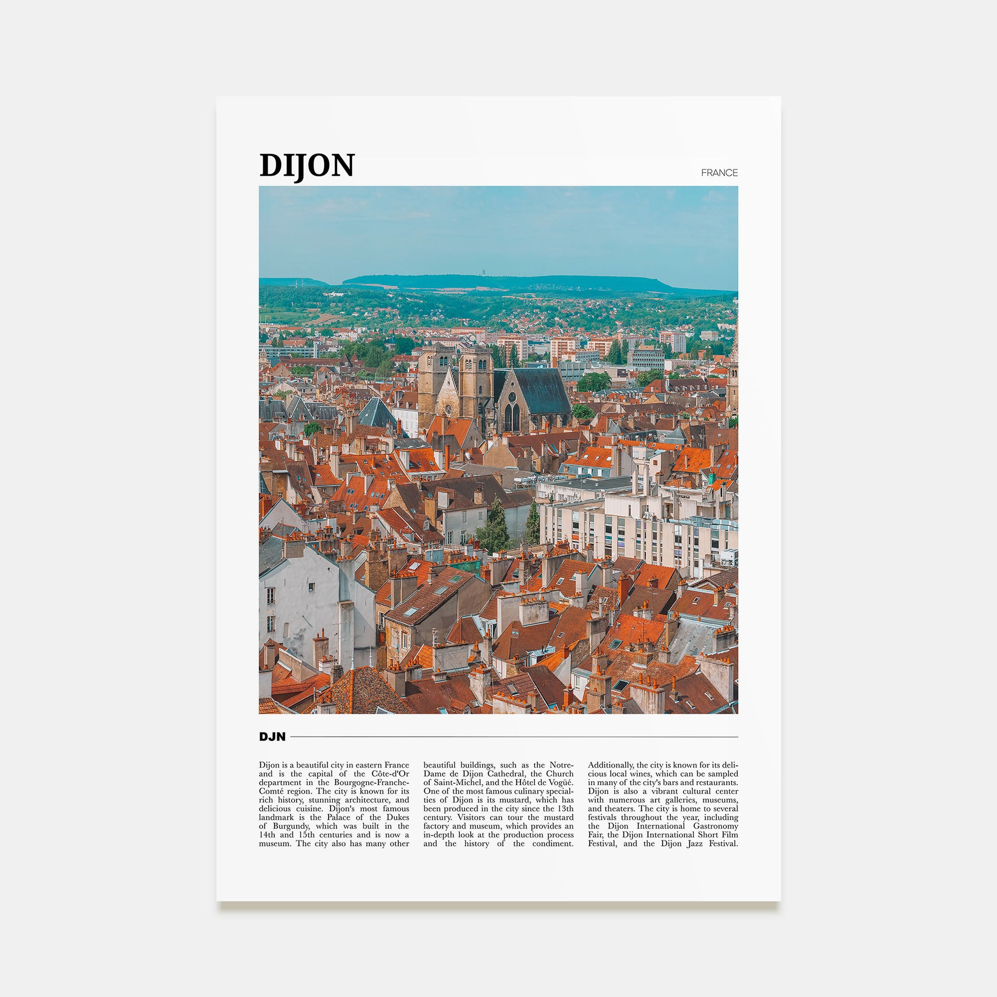 Dijon Travel Color Poster