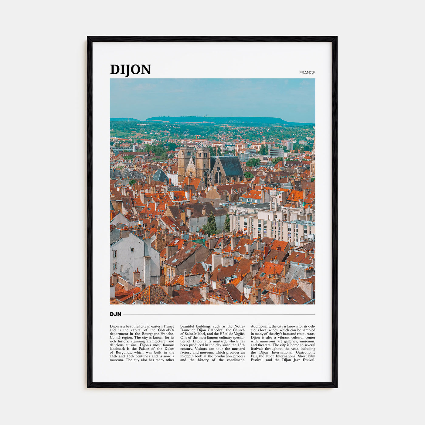 Dijon Travel Color Poster