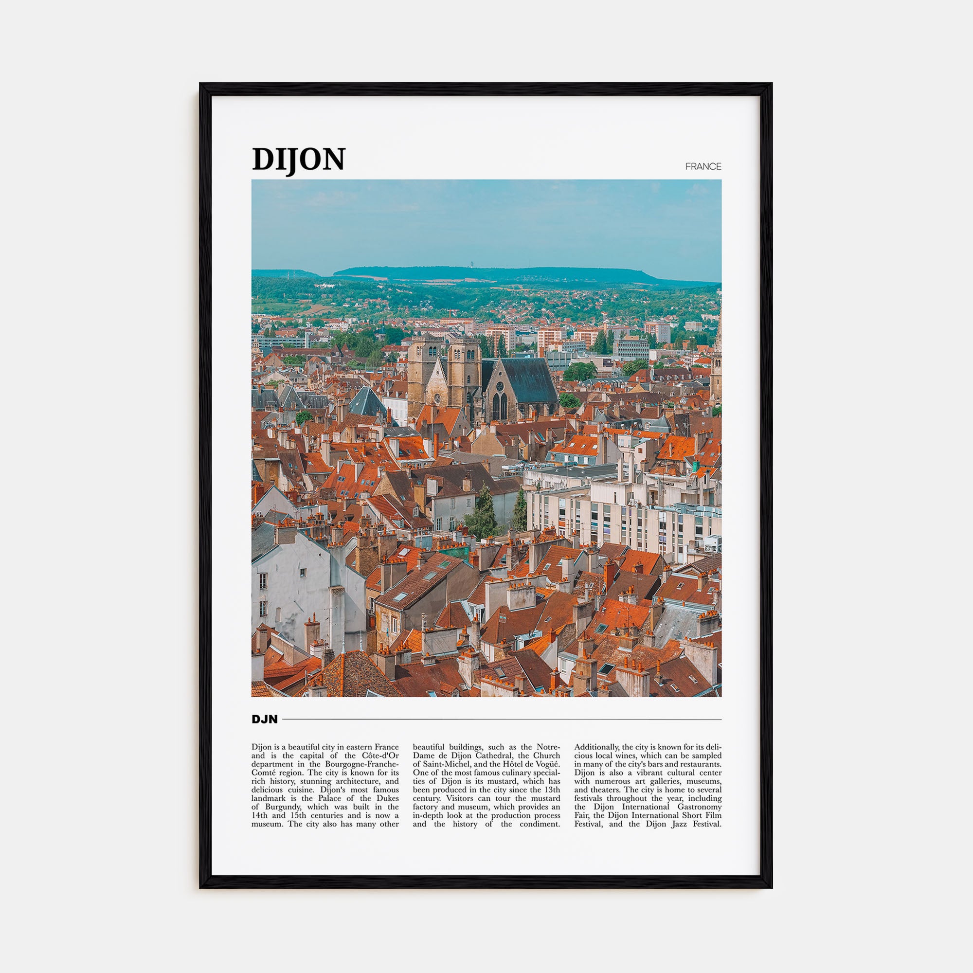 Dijon Travel Color Poster